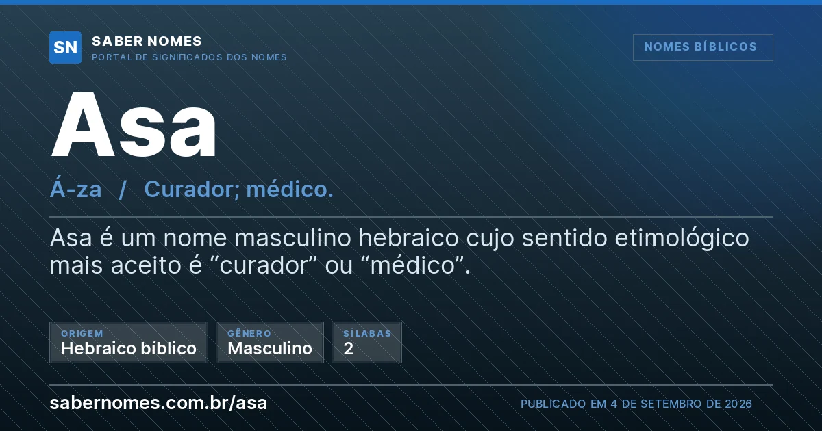 Imagem com o significado do nome Asa