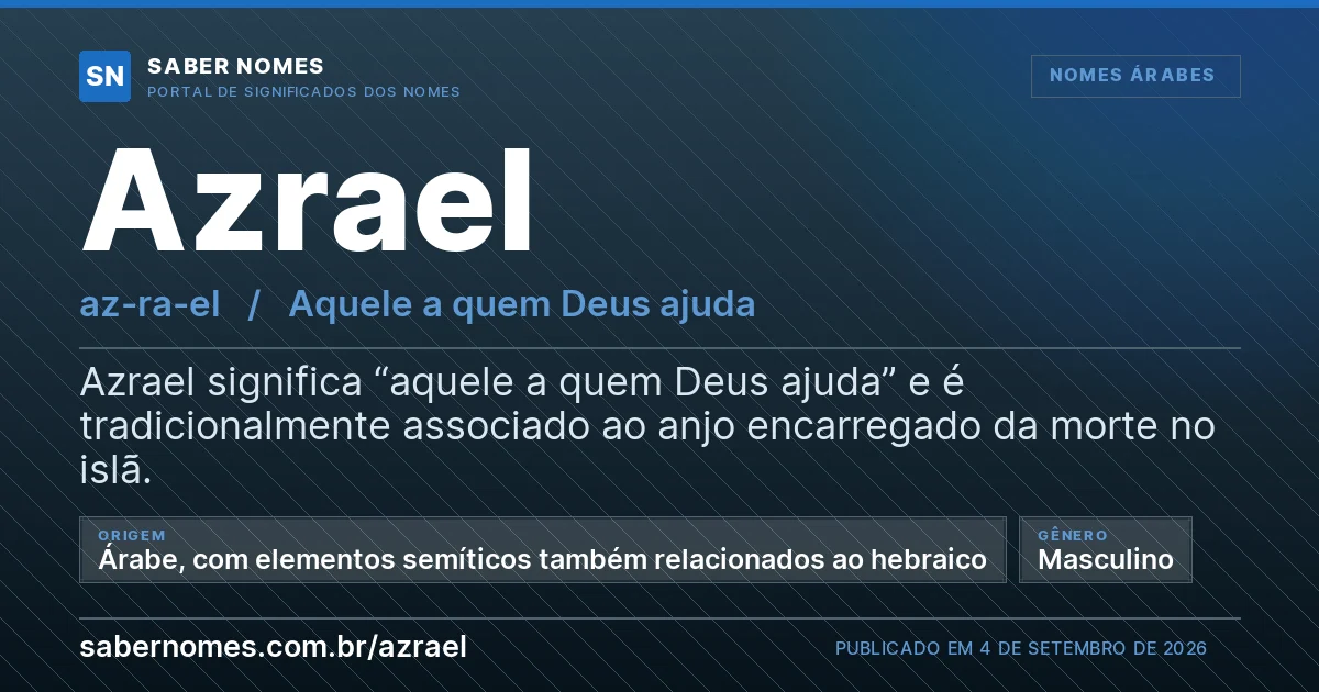Imagem com o significado do nome Azrael