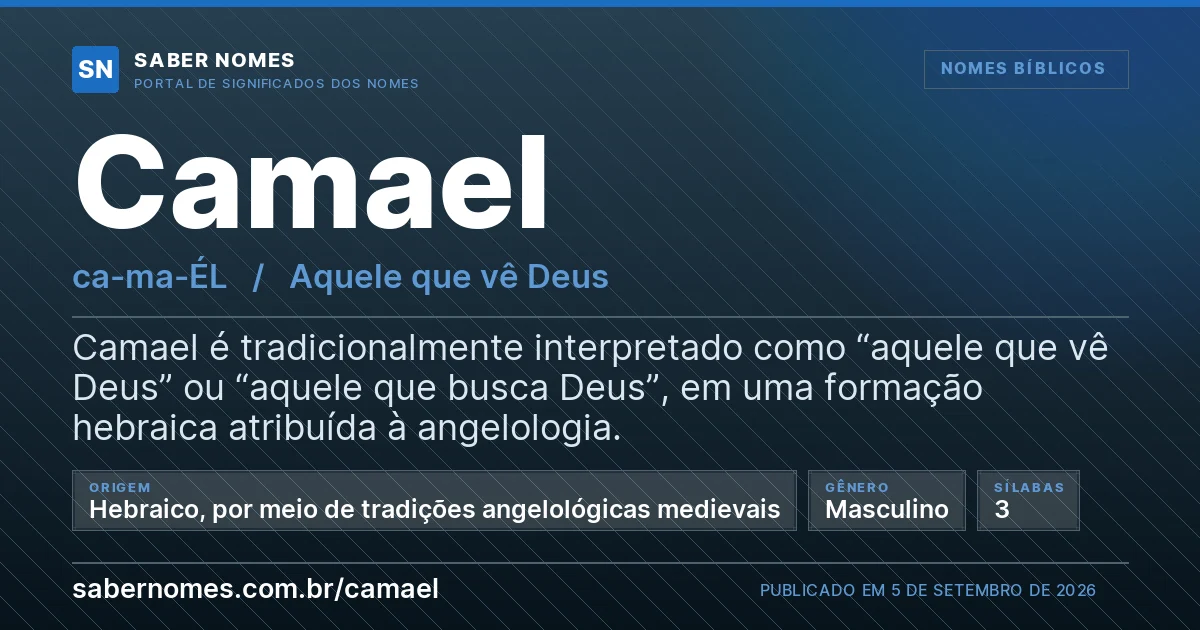 Imagem com o significado do nome Camael