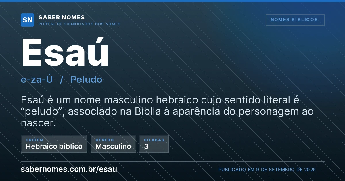 Imagem com o significado do nome Esaú