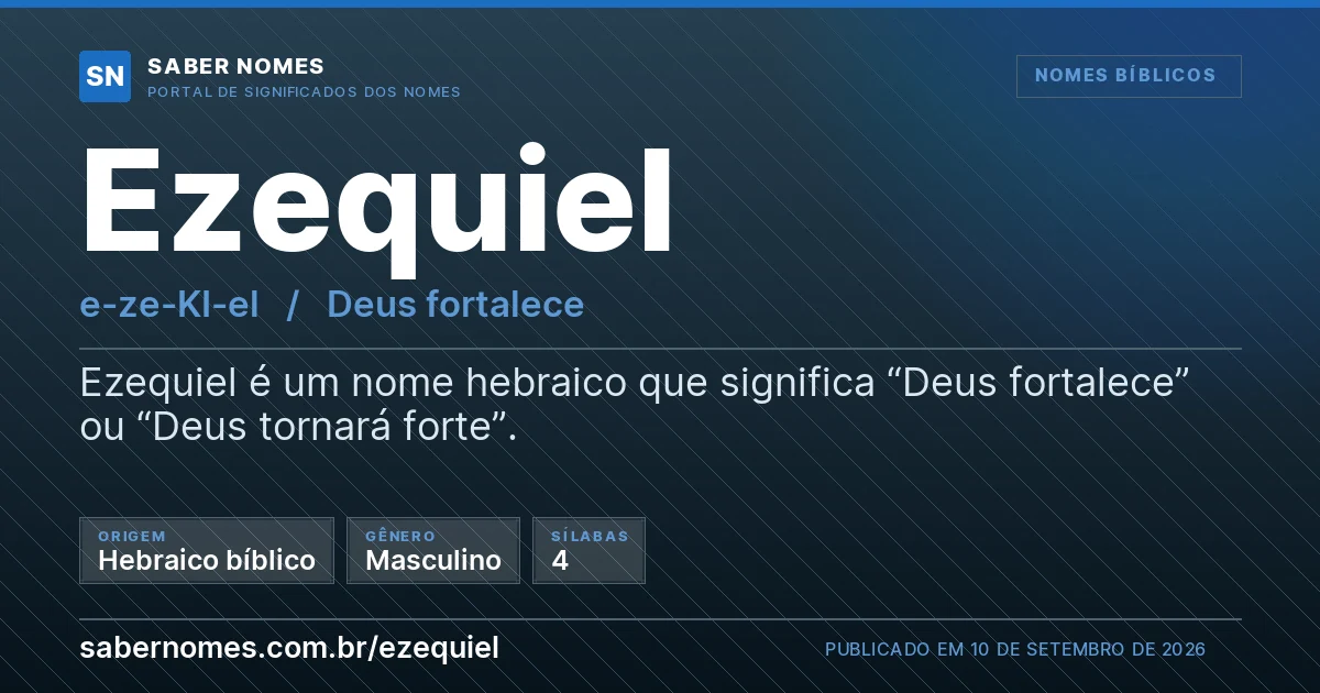 Imagem com o significado do nome Ezequiel