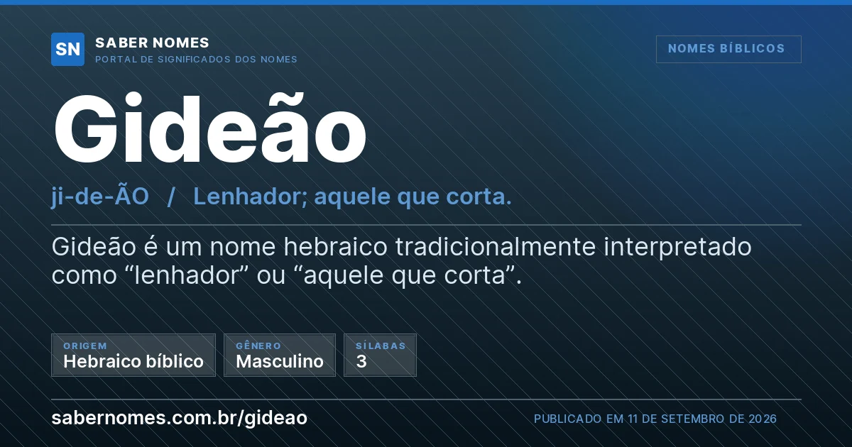 Imagem com o significado do nome Gideão
