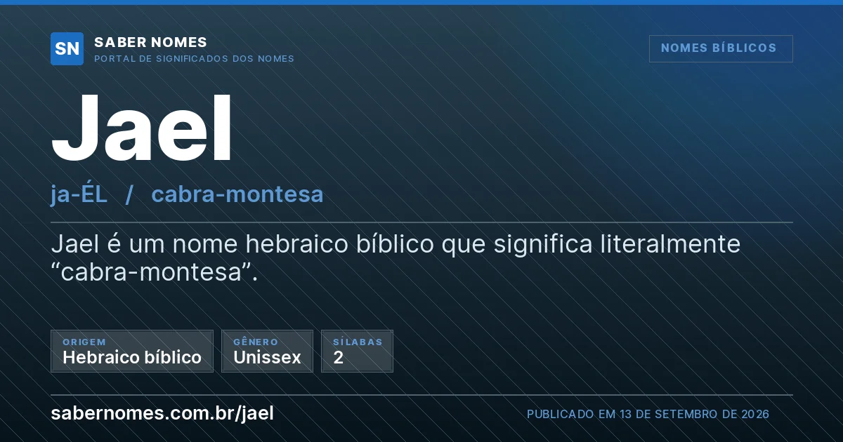 Imagem com o significado do nome Jael
