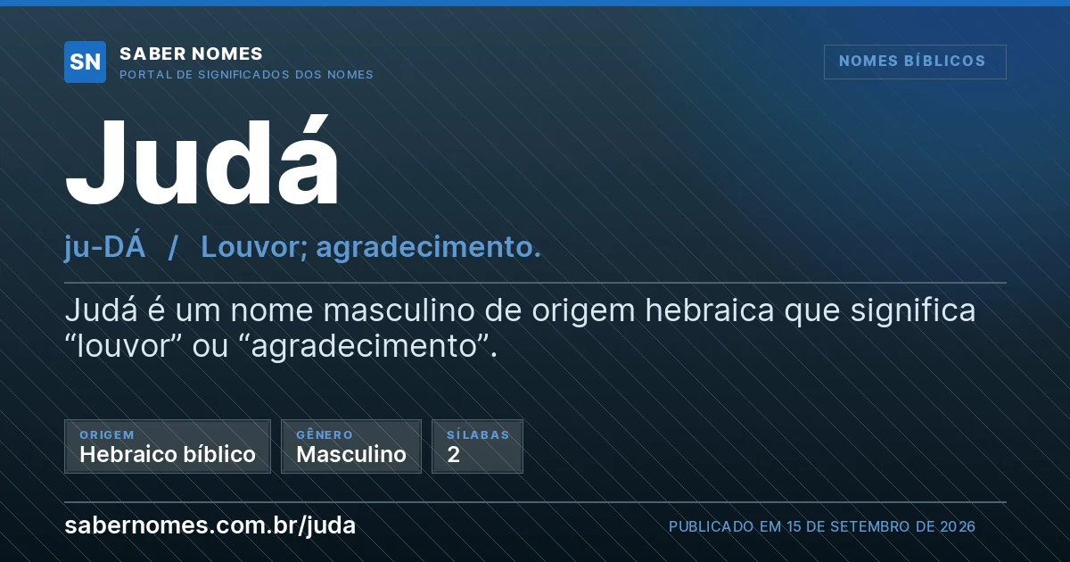 Imagem com o significado do nome Judá