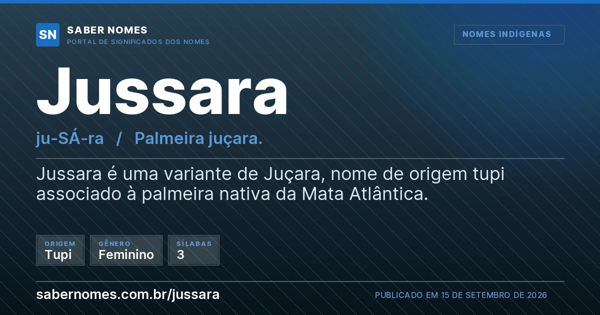 Imagem com o significado do nome Jussara