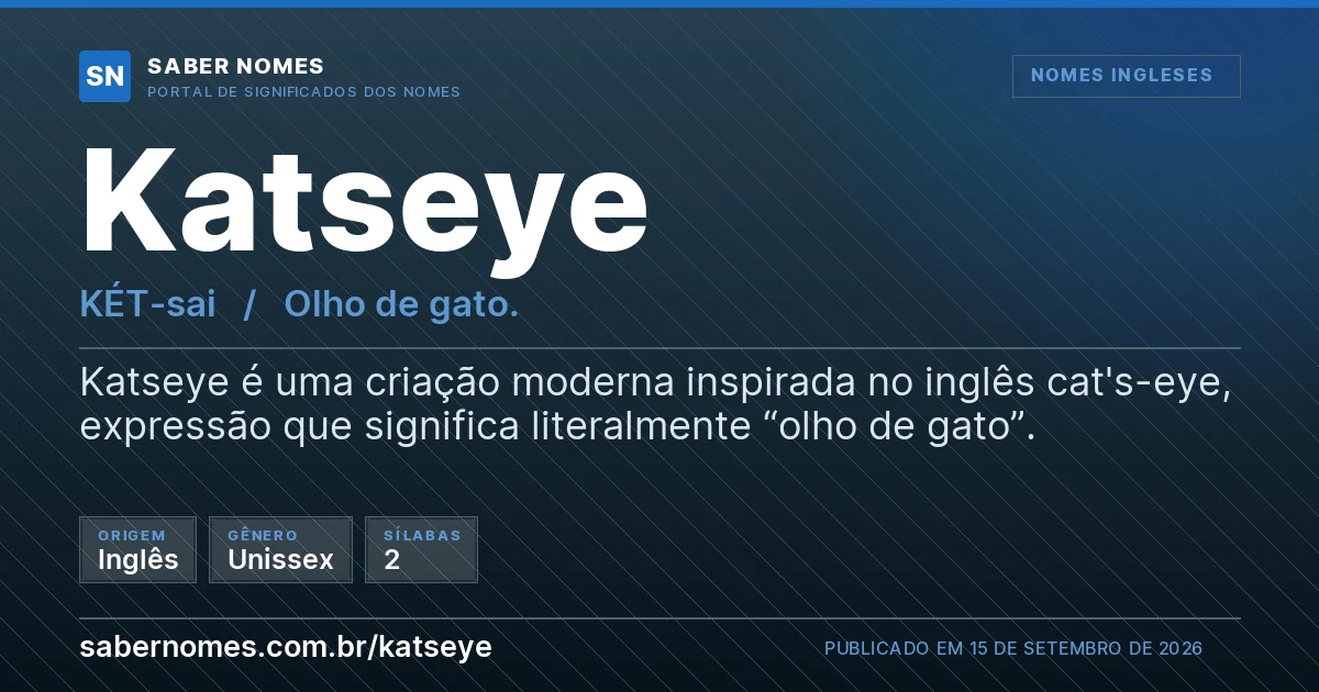 Imagem com o significado do nome Katseye