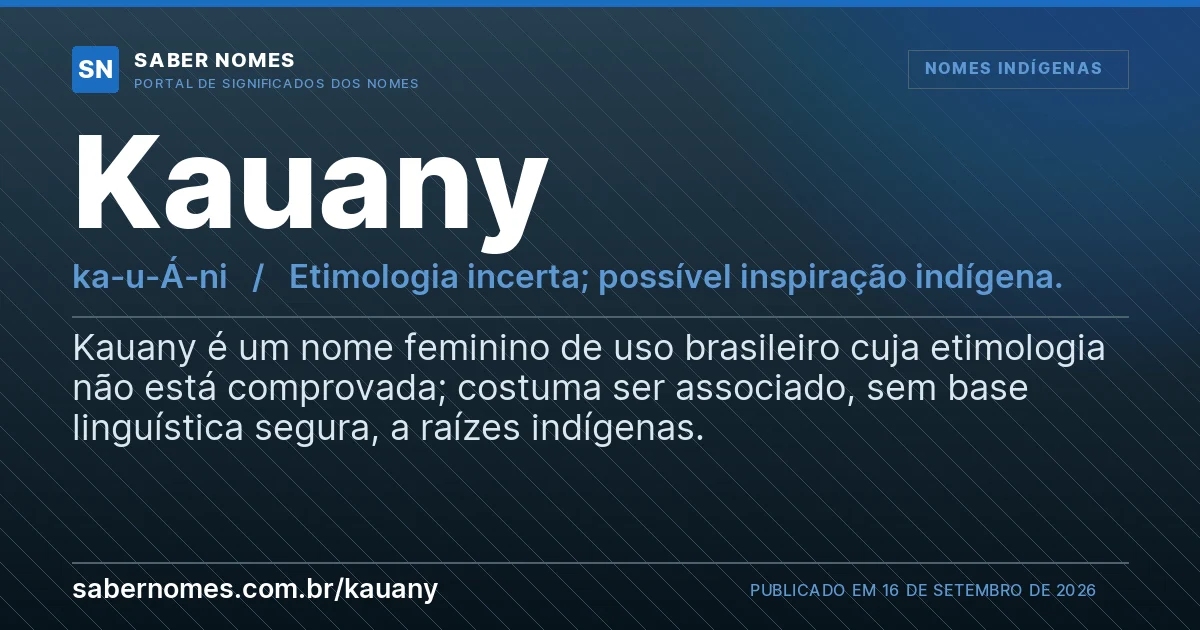 Imagem com o significado do nome Kauany