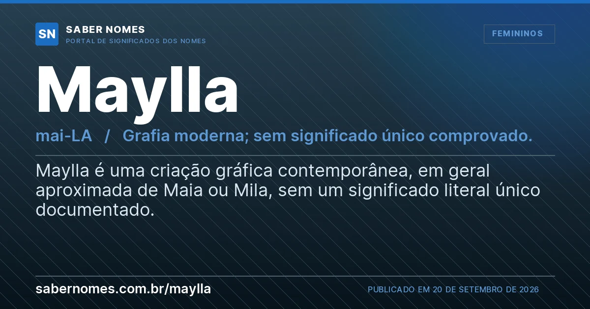 Imagem com o significado do nome Maylla