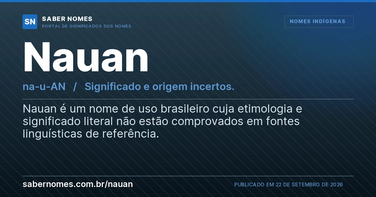 Imagem com o significado do nome Nauan