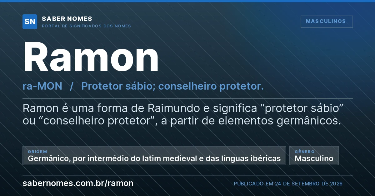Imagem com o significado do nome Ramon