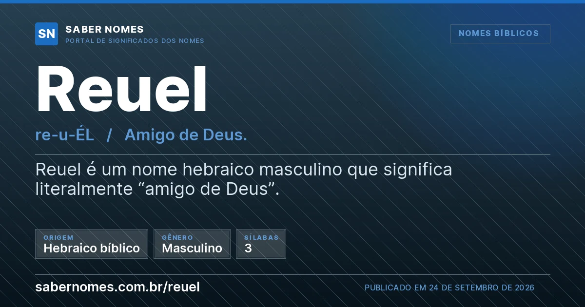 Imagem com o significado do nome Reuel